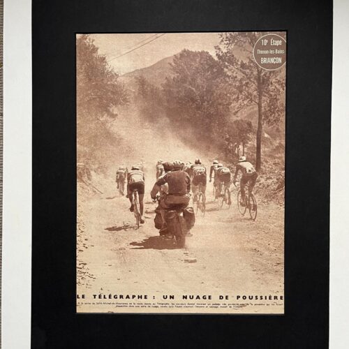 Vintage Cycling Print - Tour de France, Thonon Les Bains - Briancon, Original 1949