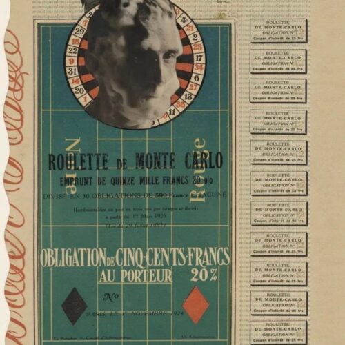 Vintage Dada Poster - Monte Carlo Bond, Marcel DuChamp 1924