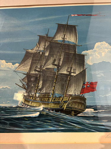 Vintage Lithograph By Richard Linton