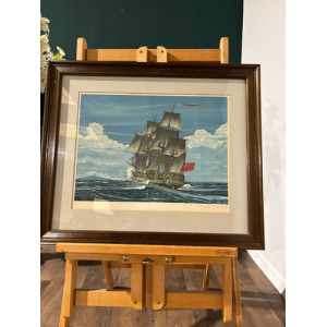 Vintage Lithograph By Richard Linton