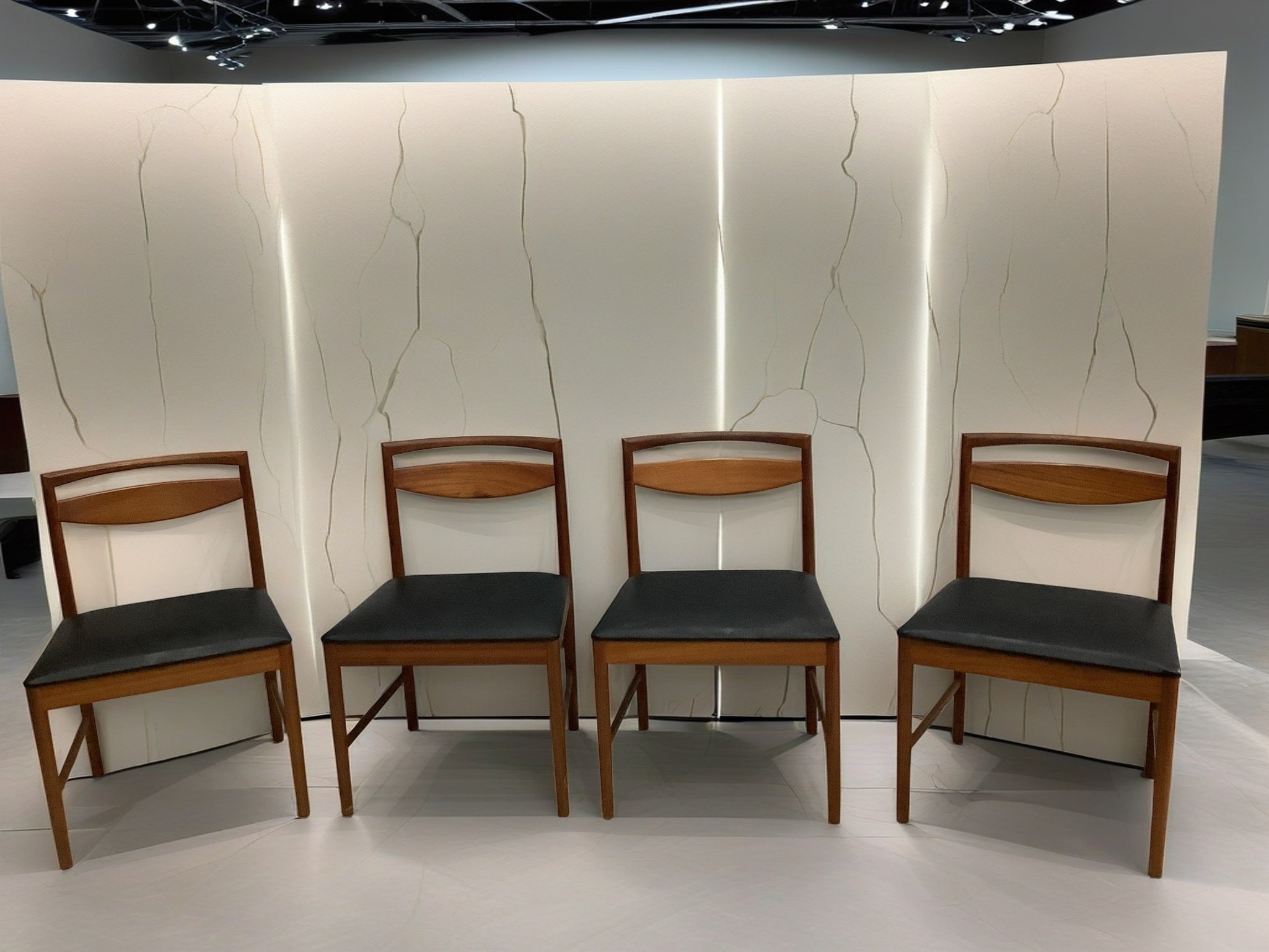 Mid-Century Mcintosh Teak Dining Chairs Set of 4