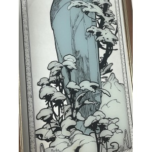 Vintage Mucha Winter Four Seasons Art Nouveau Mirror
