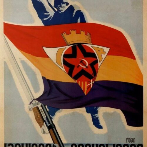 Vintage Propaganda Poster - Socialism, Spanish Civil War, 1930s