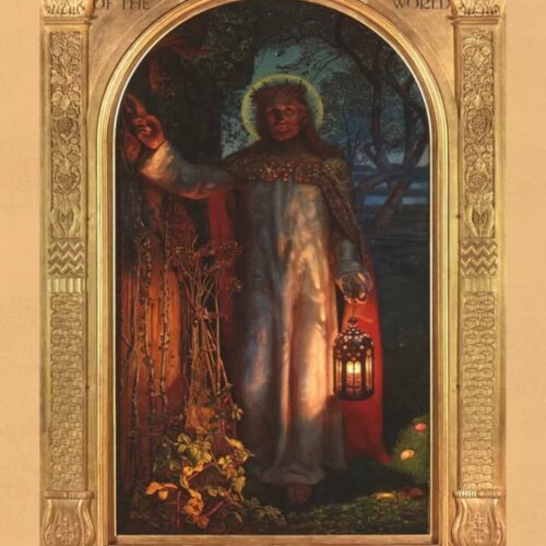 Vintage Religious Print - Light of the World, William Holman Hunt, c1853-54