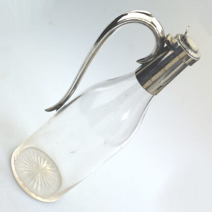 A very unusual antique novelty silver-plate Claret / cut glass Wine Jug C.1900 - Image 3