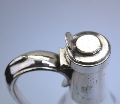 A very unusual antique novelty silver-plate Claret / cut glass Wine Jug C.1900 - Image 6