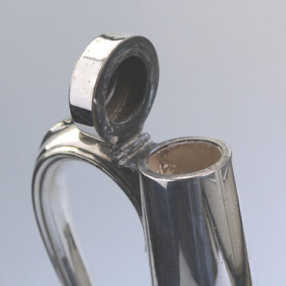 A very unusual antique novelty silver-plate Claret / cut glass Wine Jug C.1900 - Image 7