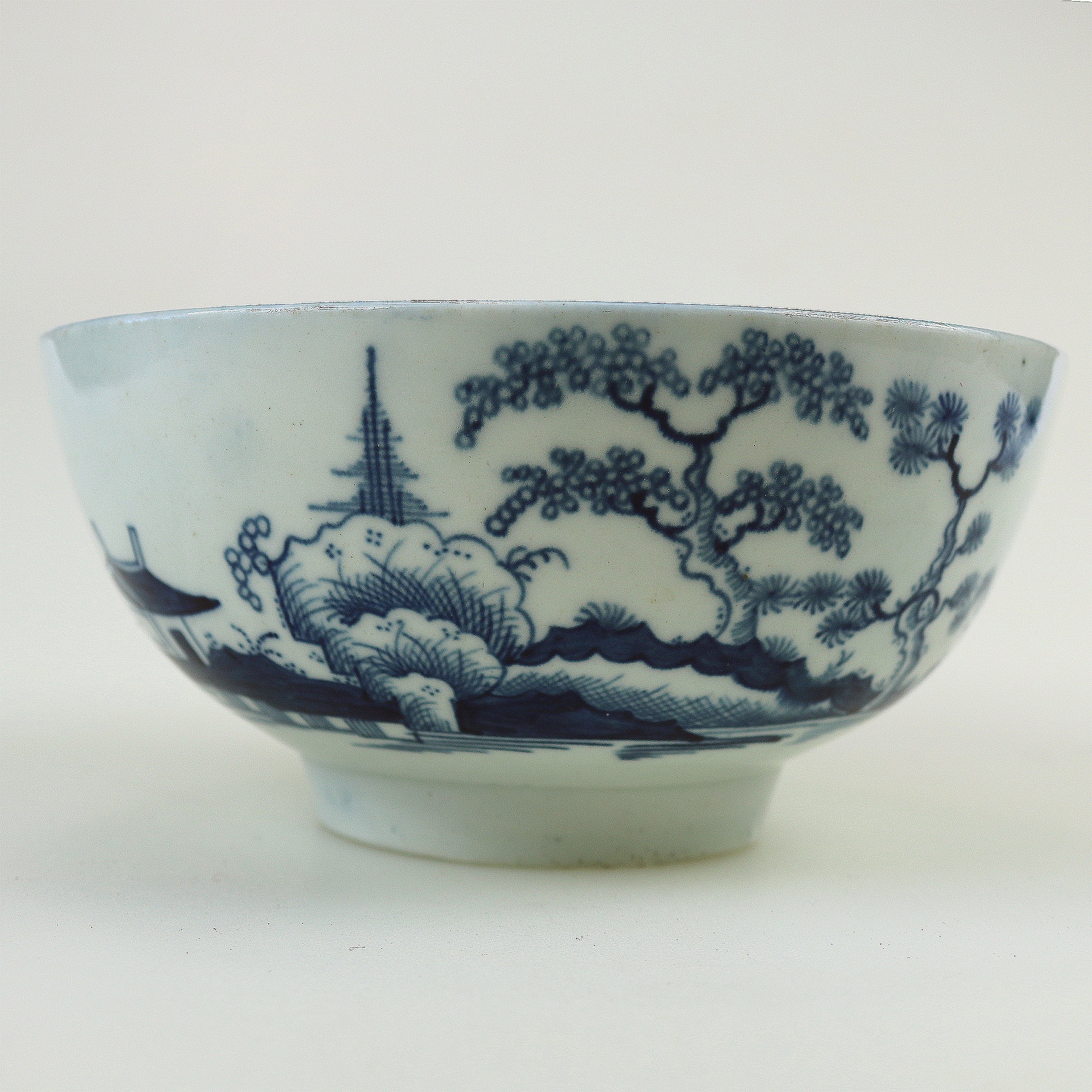 Antique Georgian Worcester 1st period Canonball pattern porcelain Bowl C.1755+
