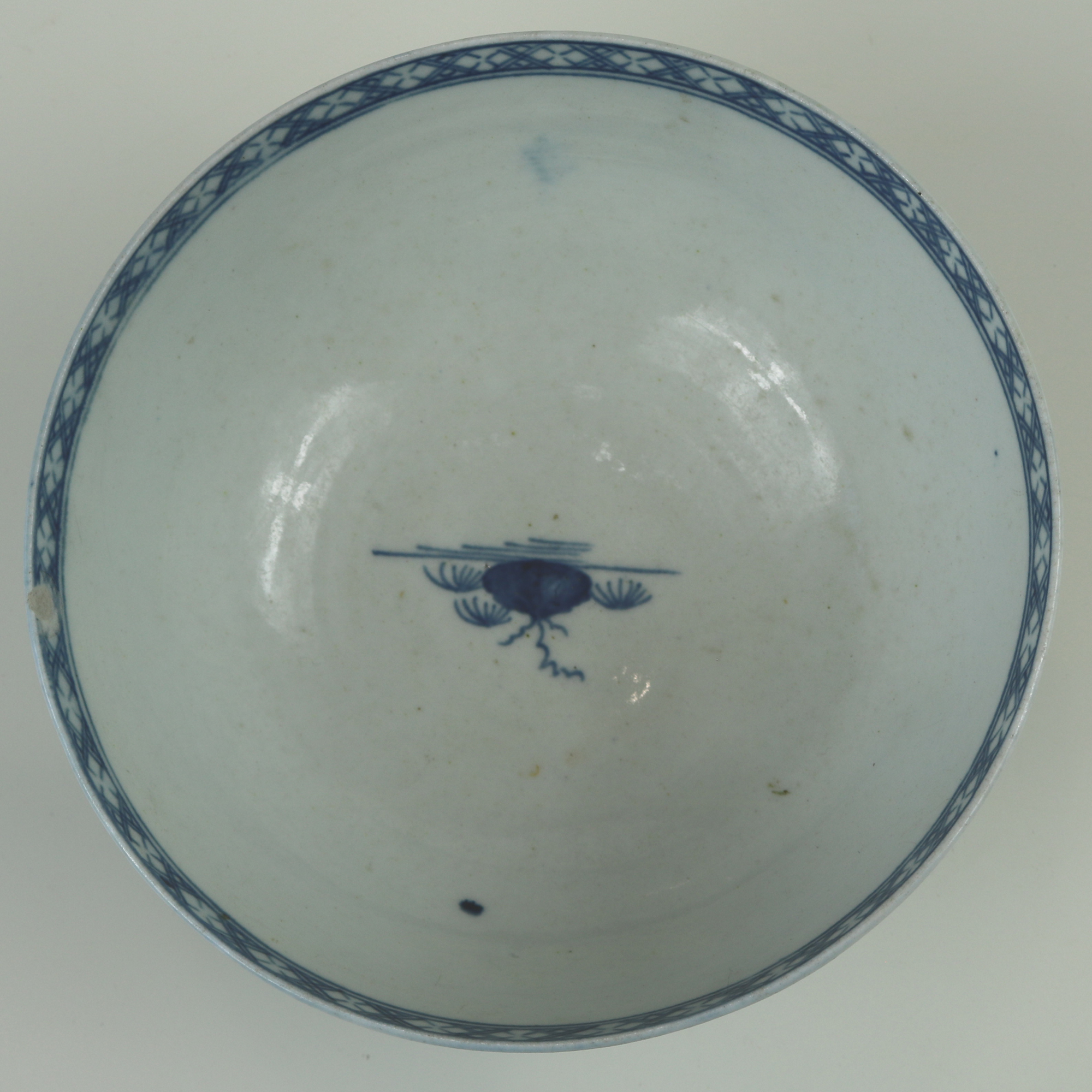 Antique Georgian Worcester 1st period Canonball pattern porcelain Bowl C.1755+