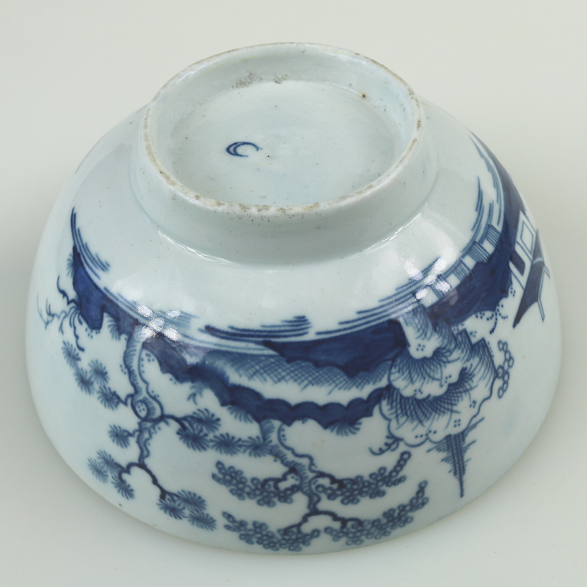 Antique Georgian Worcester 1st period Canonball pattern porcelain Bowl C.1755+