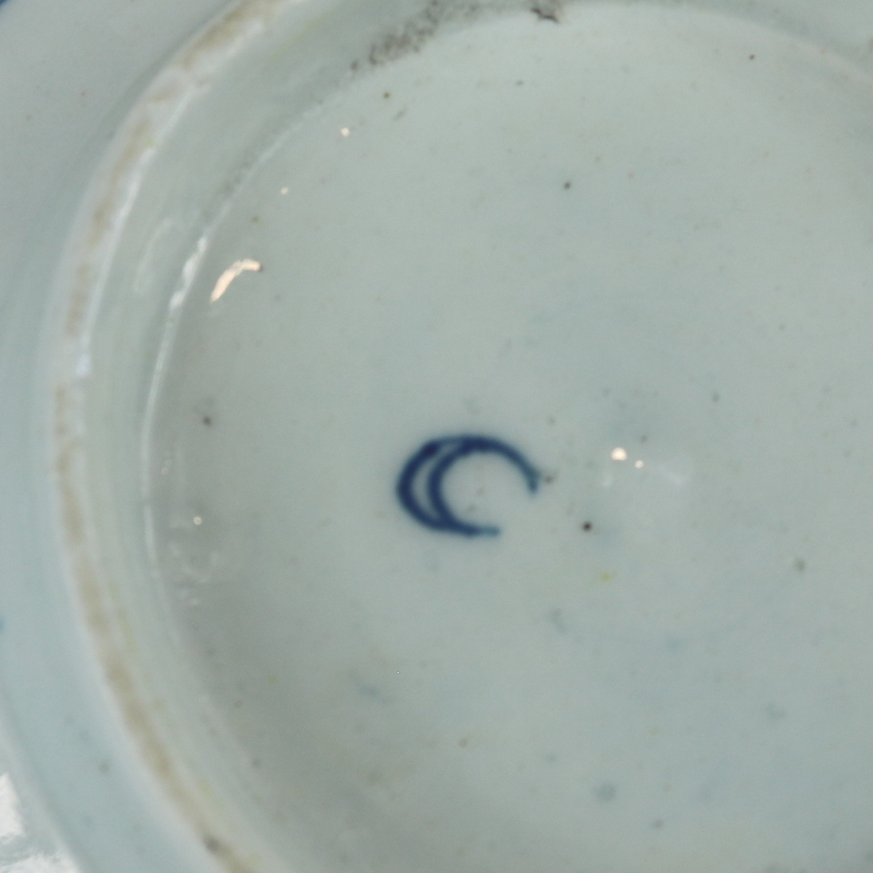 Antique Georgian Worcester 1st period Canonball pattern porcelain Bowl C.1755+
