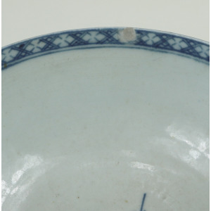 Antique Georgian Worcester 1st period Canonball pattern porcelain Bowl C.1755+