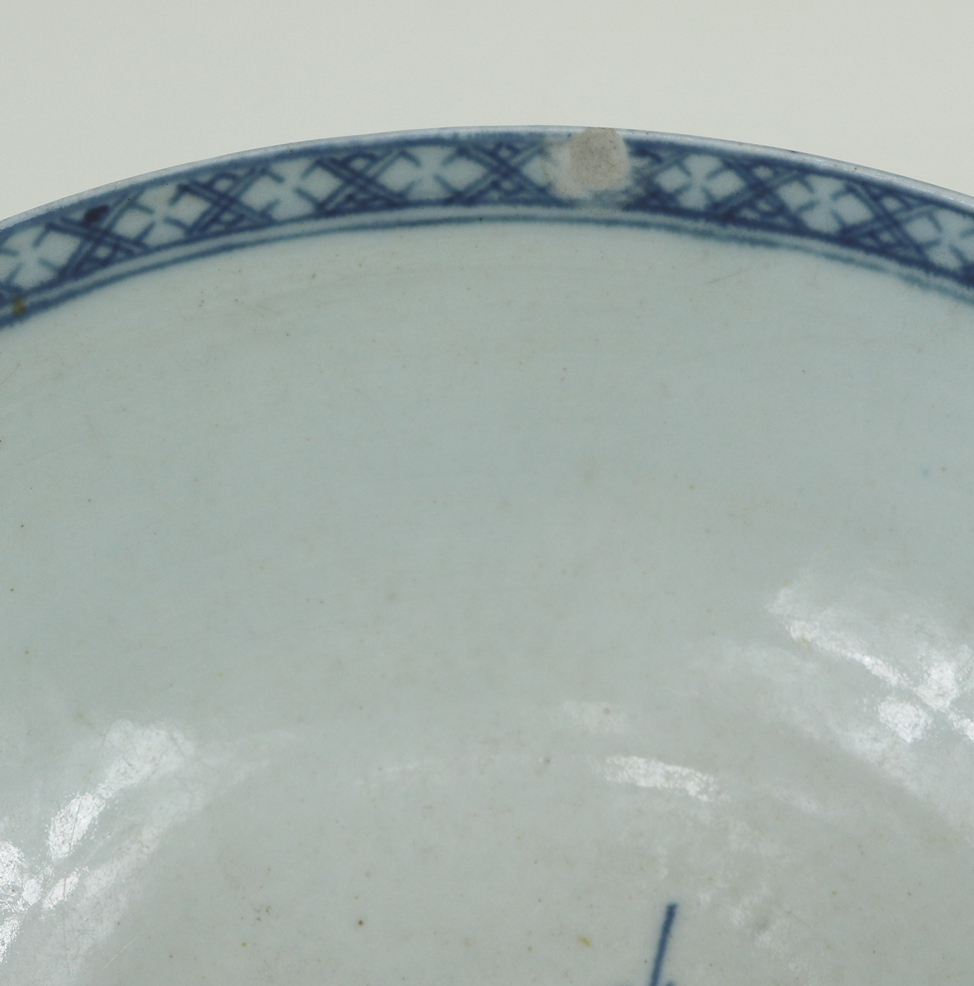 Antique Georgian Worcester 1st period Canonball pattern porcelain Bowl C.1755+