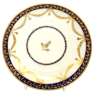 An antique Georgian Worcester flight period porcelain Saucer Dish 20cm C.1790