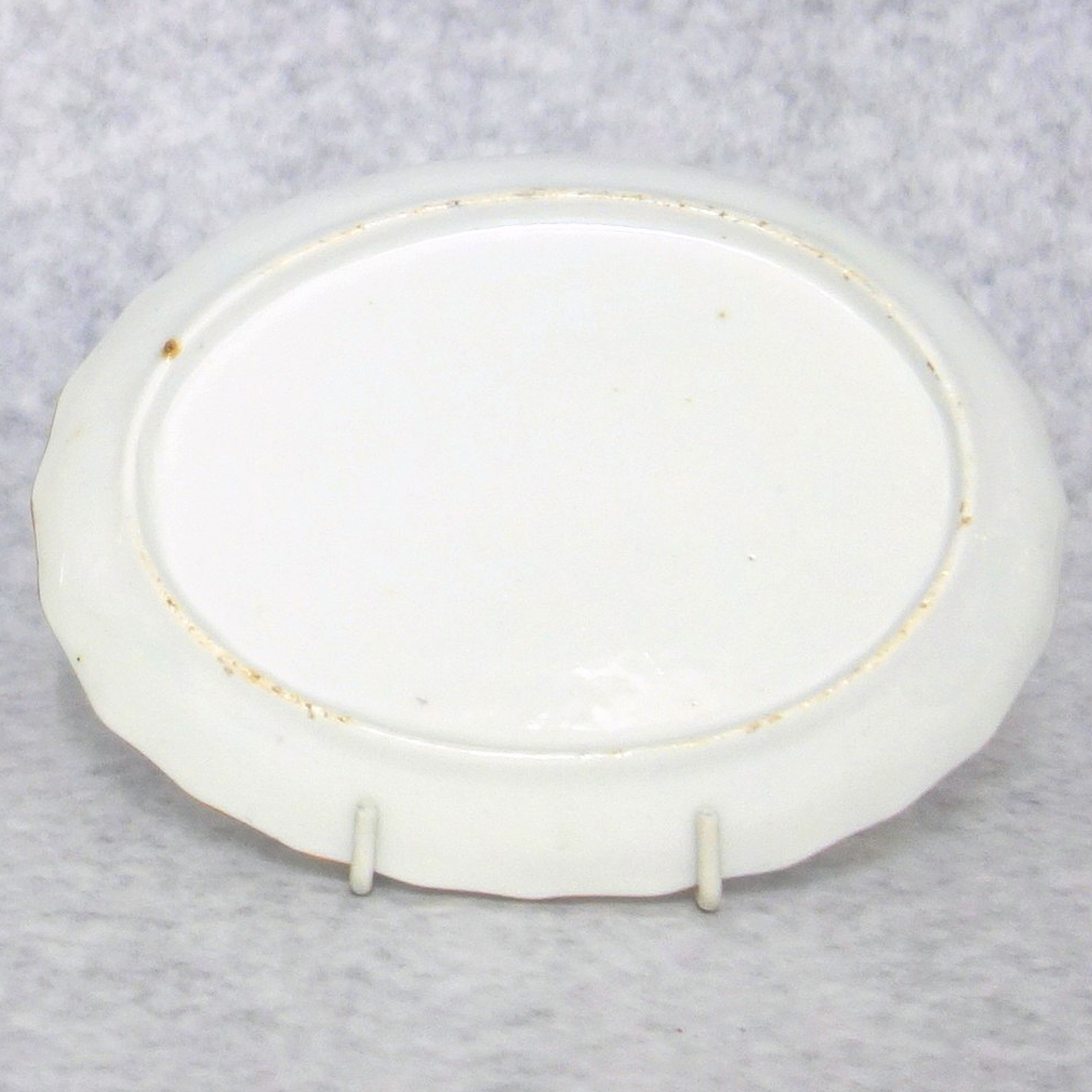 Antique Georgian Chamberlains Worcester porcelain Teapot Cover and Stand C.18thC