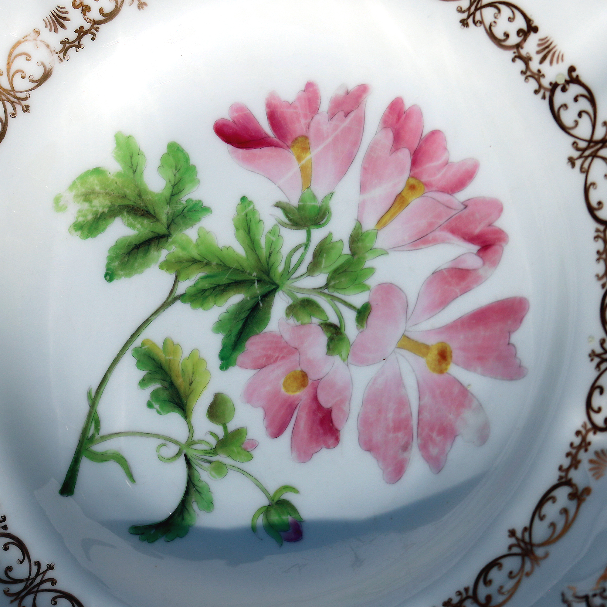 Antique Copeland & Garrett late Spode hand-painted porcelain Dish Bowl 2 C.1840
