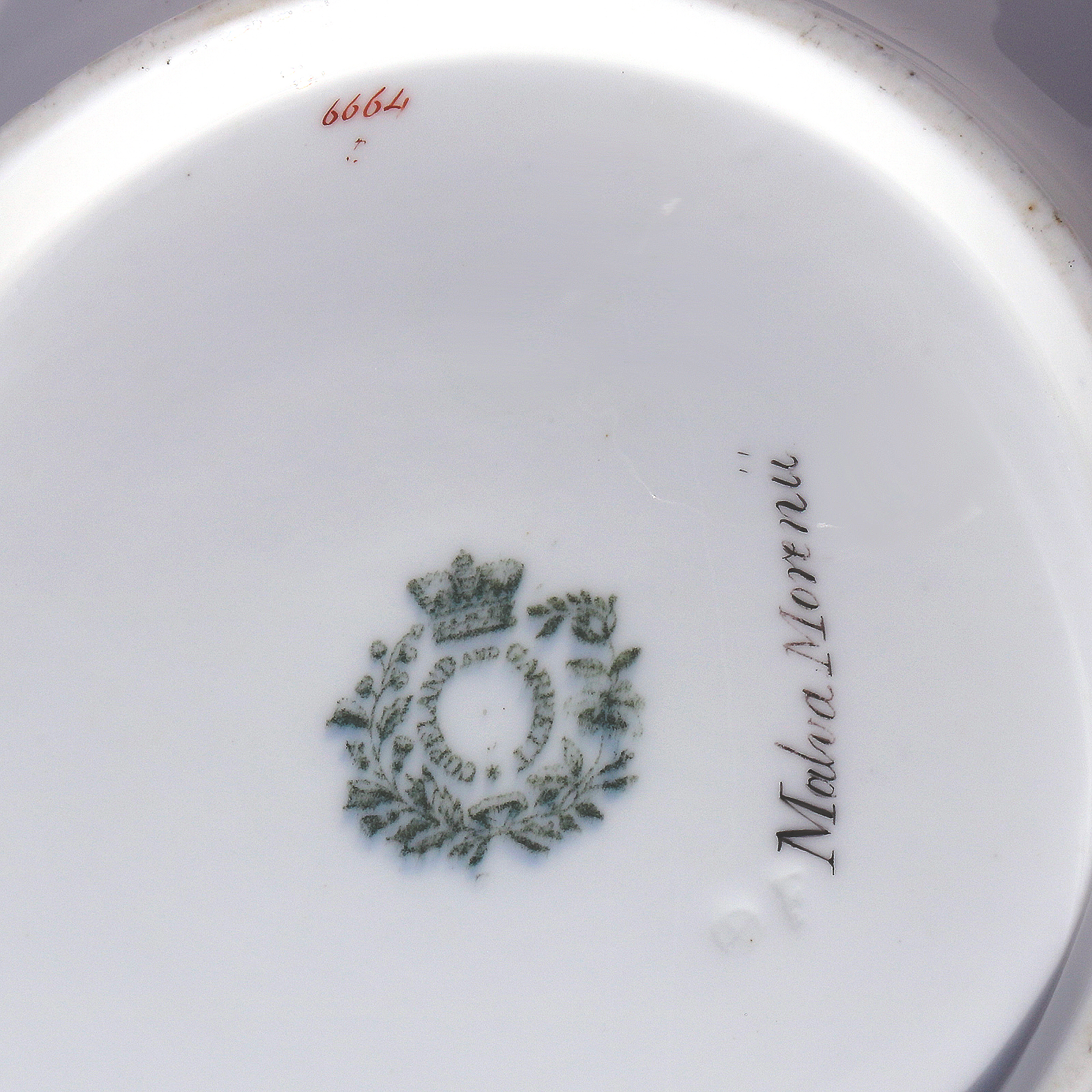 Antique Copeland & Garrett late Spode hand-painted porcelain Dish Bowl 2 C.1840