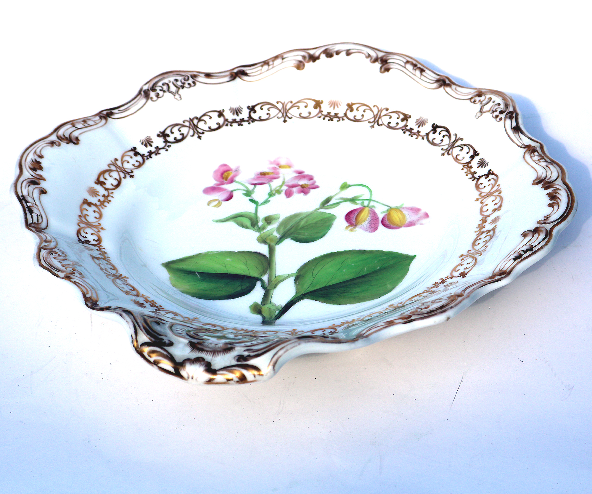 Antique Copeland & Garrett late Spode hand-painted porcelain Dish Bowl 1 C.1840