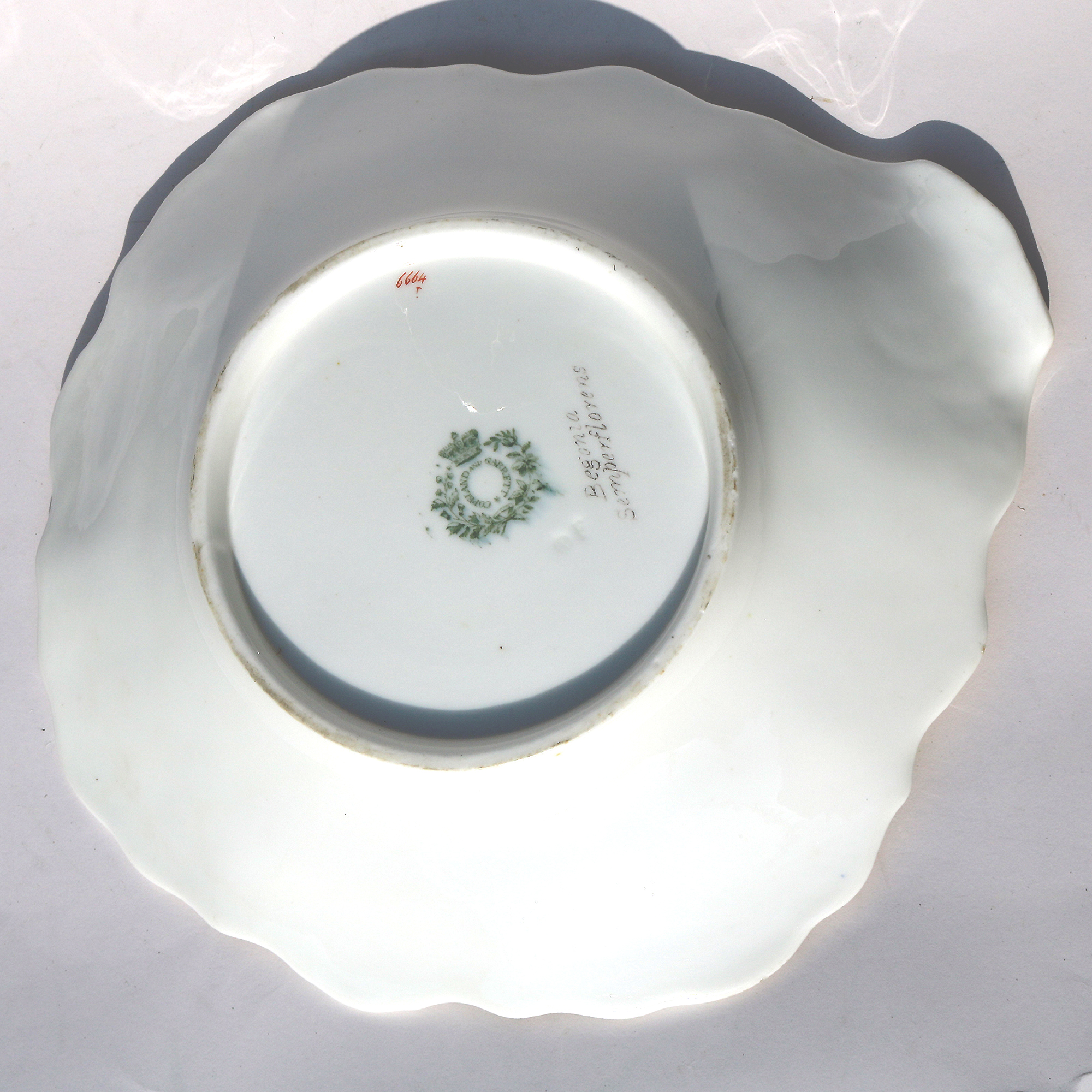 Antique Copeland & Garrett late Spode hand-painted porcelain Dish Bowl 1 C.1840