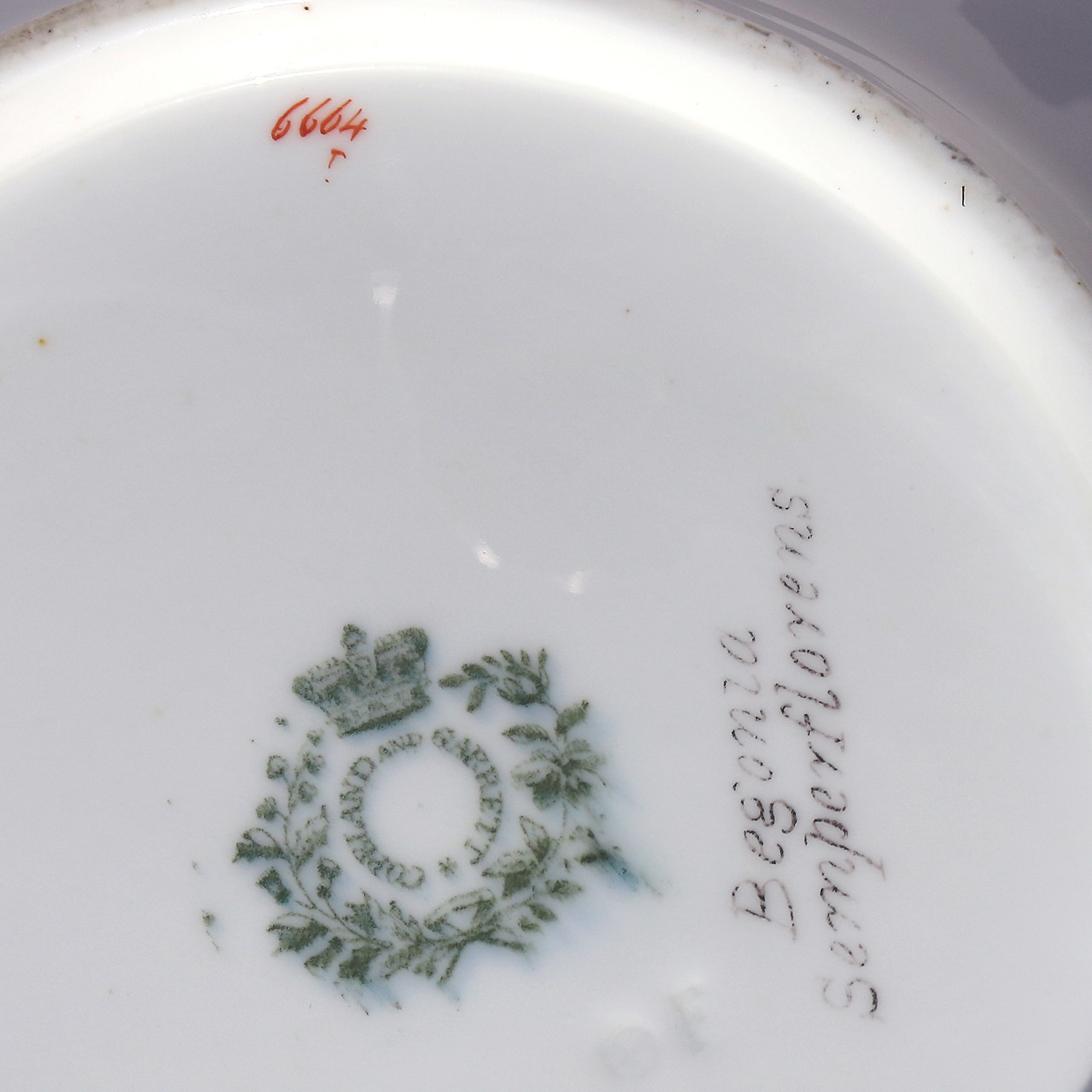 Antique Copeland & Garrett late Spode hand-painted porcelain Dish Bowl 1 C.1840