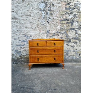 Vintage Chest Of Drawers Four Drawer Oak Cabinet Super Proportions Lovely Detailing