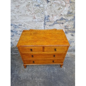 Vintage Chest Of Drawers Four Drawer Oak Cabinet Super Proportions Lovely Detailing