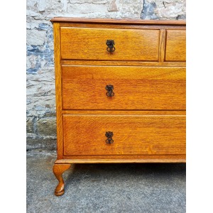 Vintage Chest Of Drawers Four Drawer Oak Cabinet Super Proportions Lovely Detailing