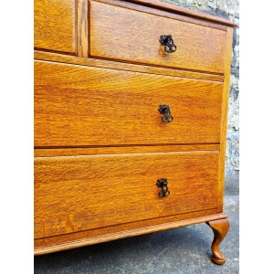 Vintage Chest Of Drawers Four Drawer Oak Cabinet Super Proportions Lovely Detailing