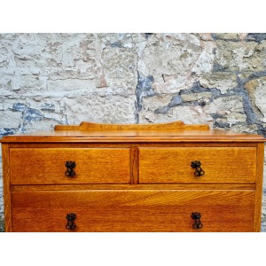 Vintage Chest Of Drawers Four Drawer Oak Cabinet Super Proportions Lovely Detailing