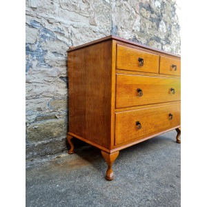Vintage Chest Of Drawers Four Drawer Oak Cabinet Super Proportions Lovely Detailing