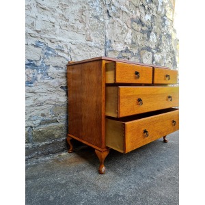 Vintage Chest Of Drawers Four Drawer Oak Cabinet Super Proportions Lovely Detailing