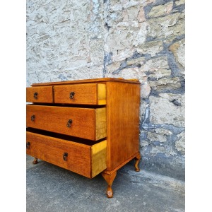 Vintage Chest Of Drawers Four Drawer Oak Cabinet Super Proportions Lovely Detailing