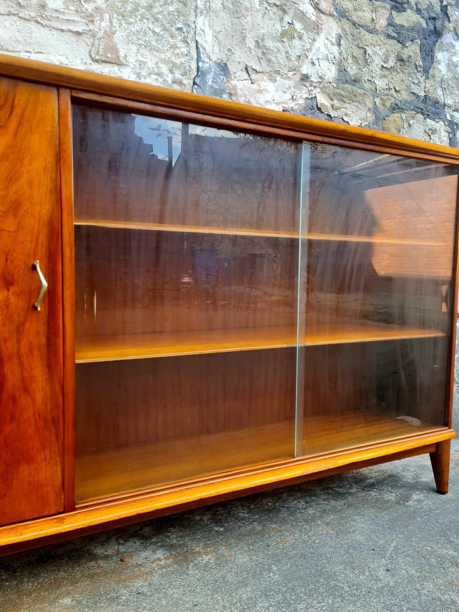 Display Cabinet By McIntosh of Kirkcaldy Scotland Bookcase Shelving Storage Mid Century Vintage Retro Furniture Cupboard Glass Cabinet