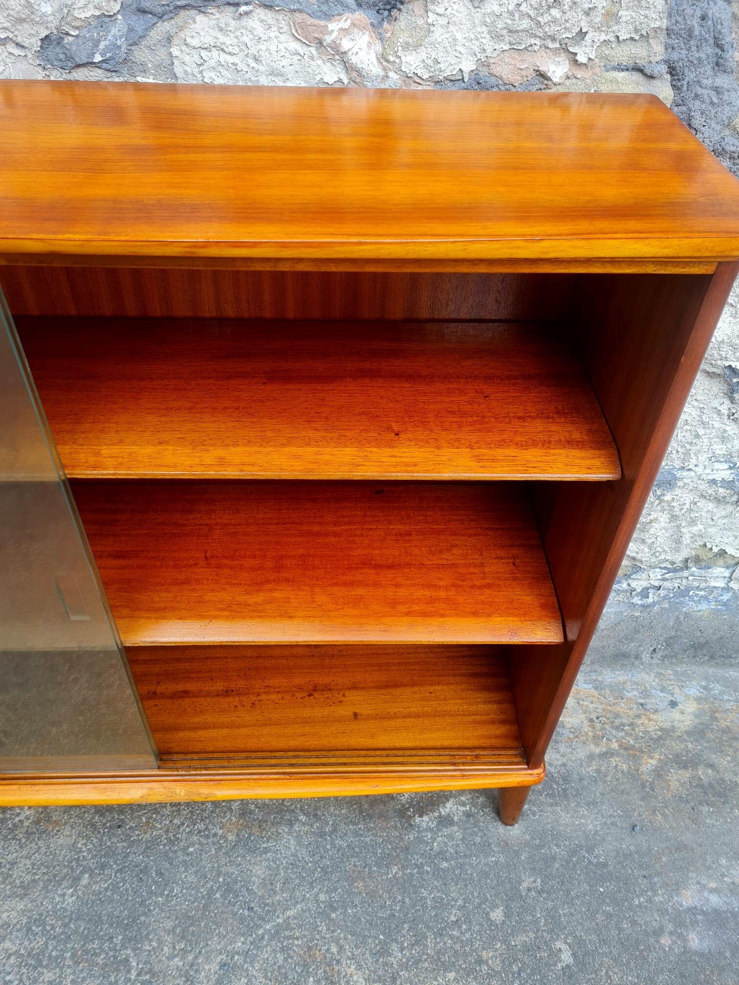 Display Cabinet By McIntosh of Kirkcaldy Scotland Bookcase Shelving Storage Mid Century Vintage Retro Furniture Cupboard Glass Cabinet