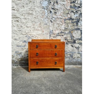 Vintage Chest Of Drawers Three Drawer Oak Cabinet Furniture Tallboy Super Proportions And Detailing