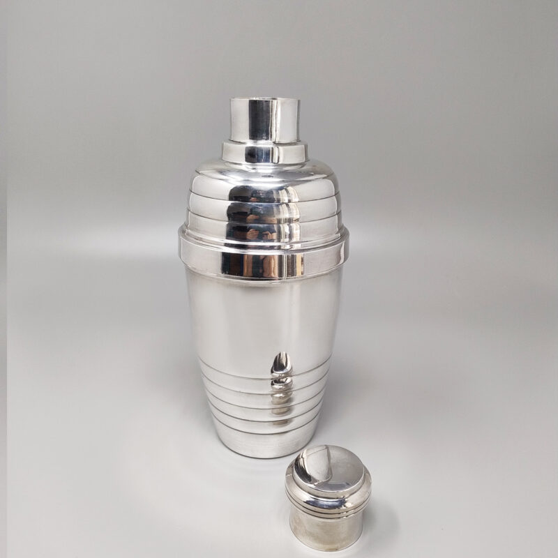 1930s Astonishing Art Deco Cocktail Shaker by Embe. Made in Italy