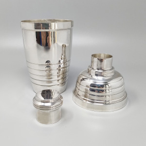 1930s Astonishing Art Deco Cocktail Shaker by Embe. Made in Italy