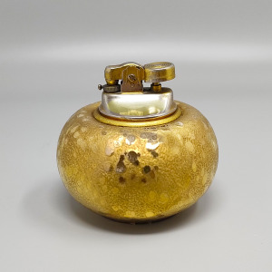 1970s Exquisited Handcrafted Smoking Set in Ceramic and Gold Leaf. Made in italy