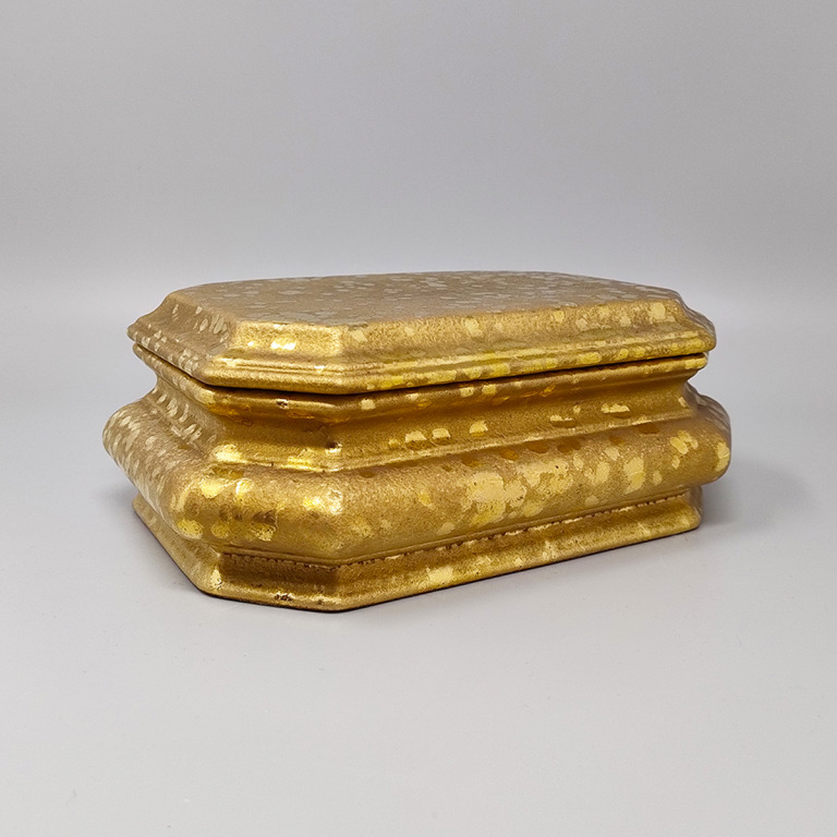 1970s Exquisited Handcrafted Smoking Set in Ceramic and Gold Leaf. Made in italy - Image 9