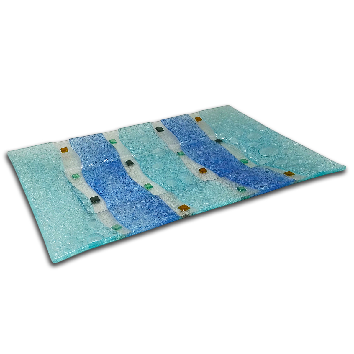 1970s Astonishing Tray By Albatros in Murano Glass. Made in Italy
