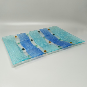 1970s Astonishing Tray By Albatros in Murano Glass. Made in Italy