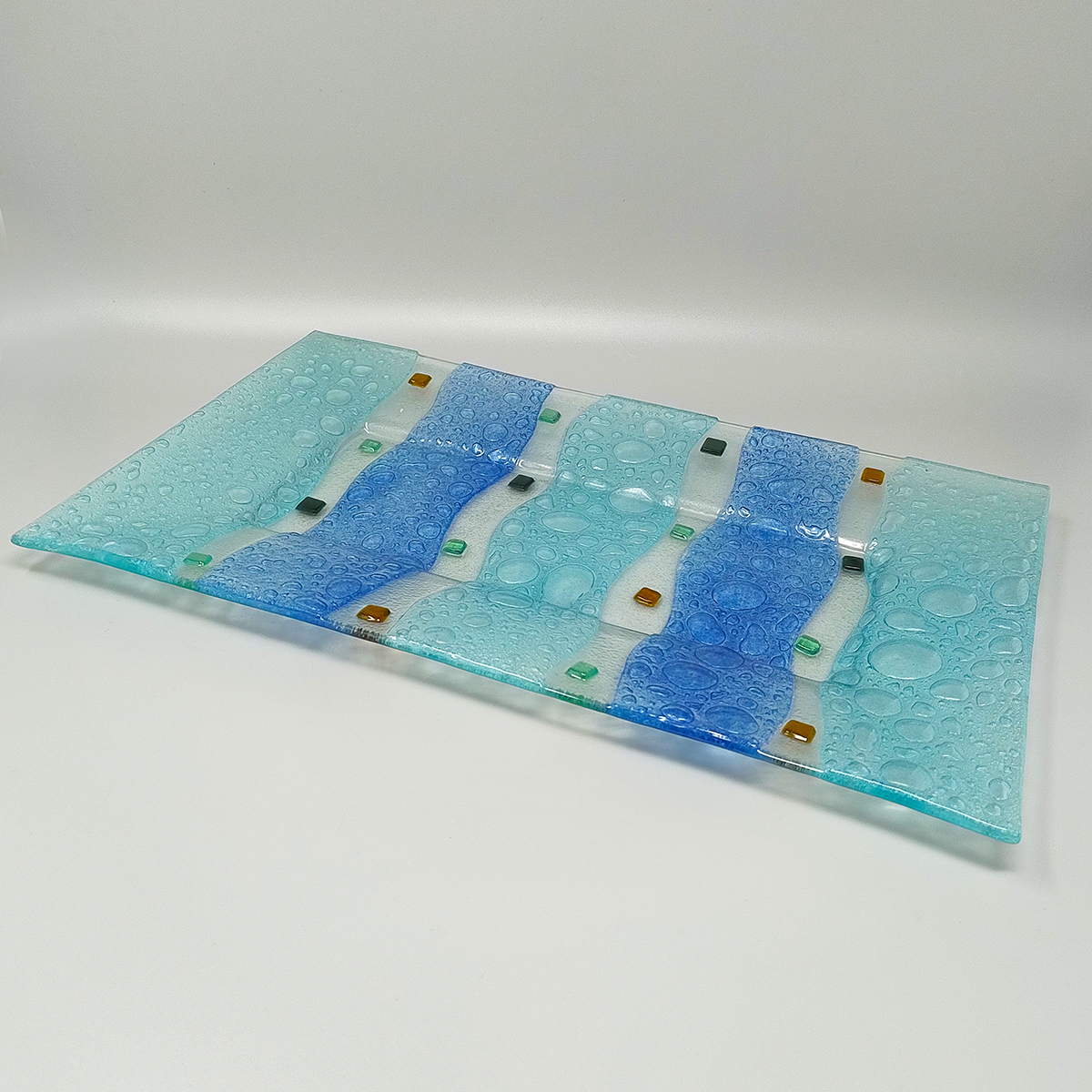 1970s Astonishing Tray By Albatros in Murano Glass. Made in Italy