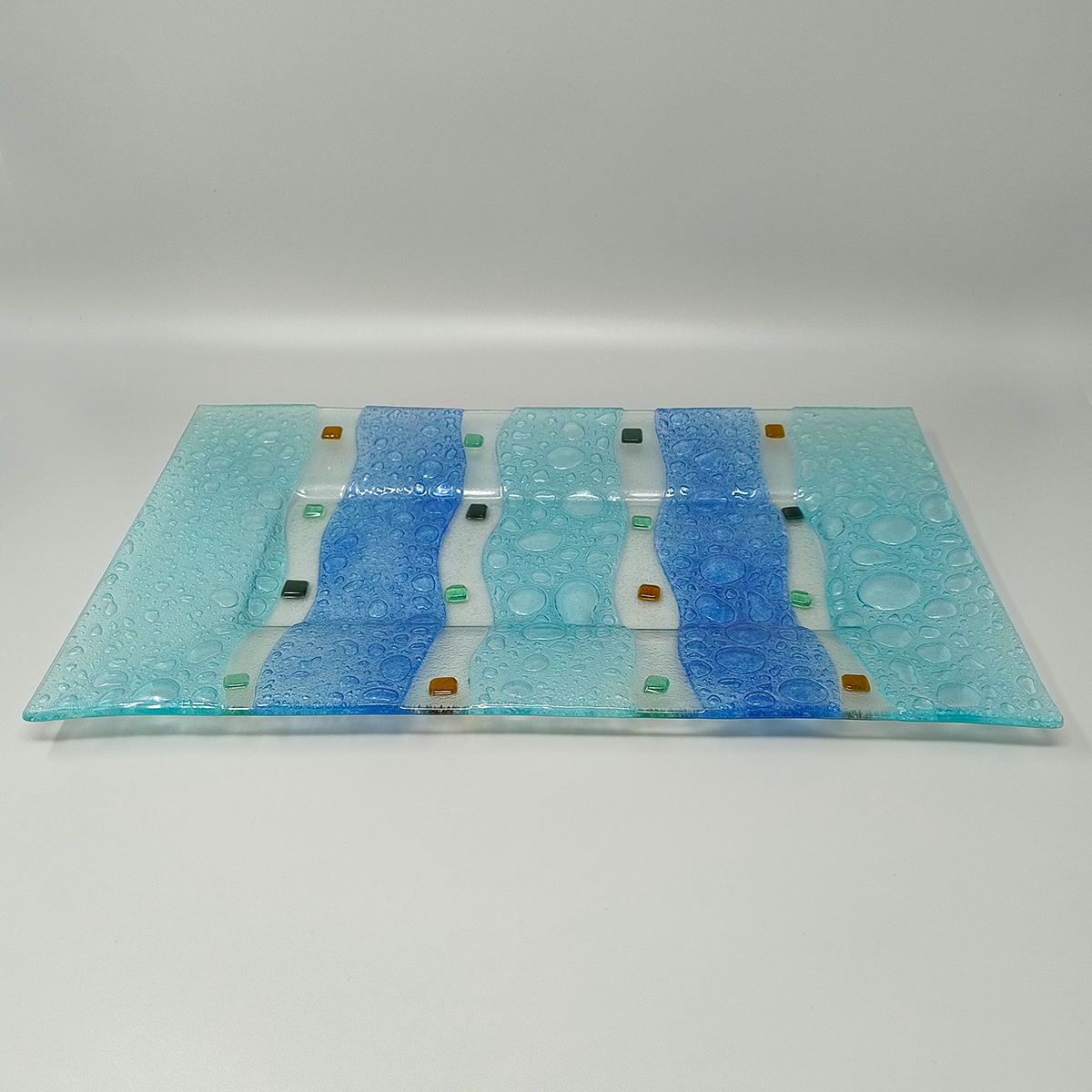 1970s Astonishing Tray By Albatros in Murano Glass. Made in Italy