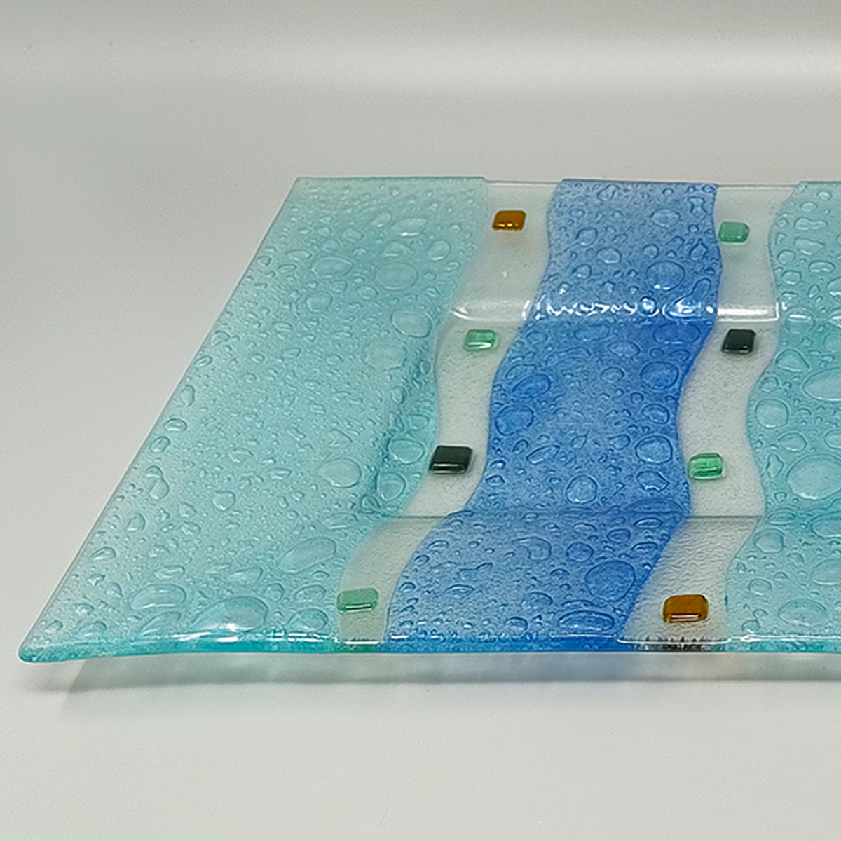 1970s Astonishing Tray By Albatros in Murano Glass. Made in Italy