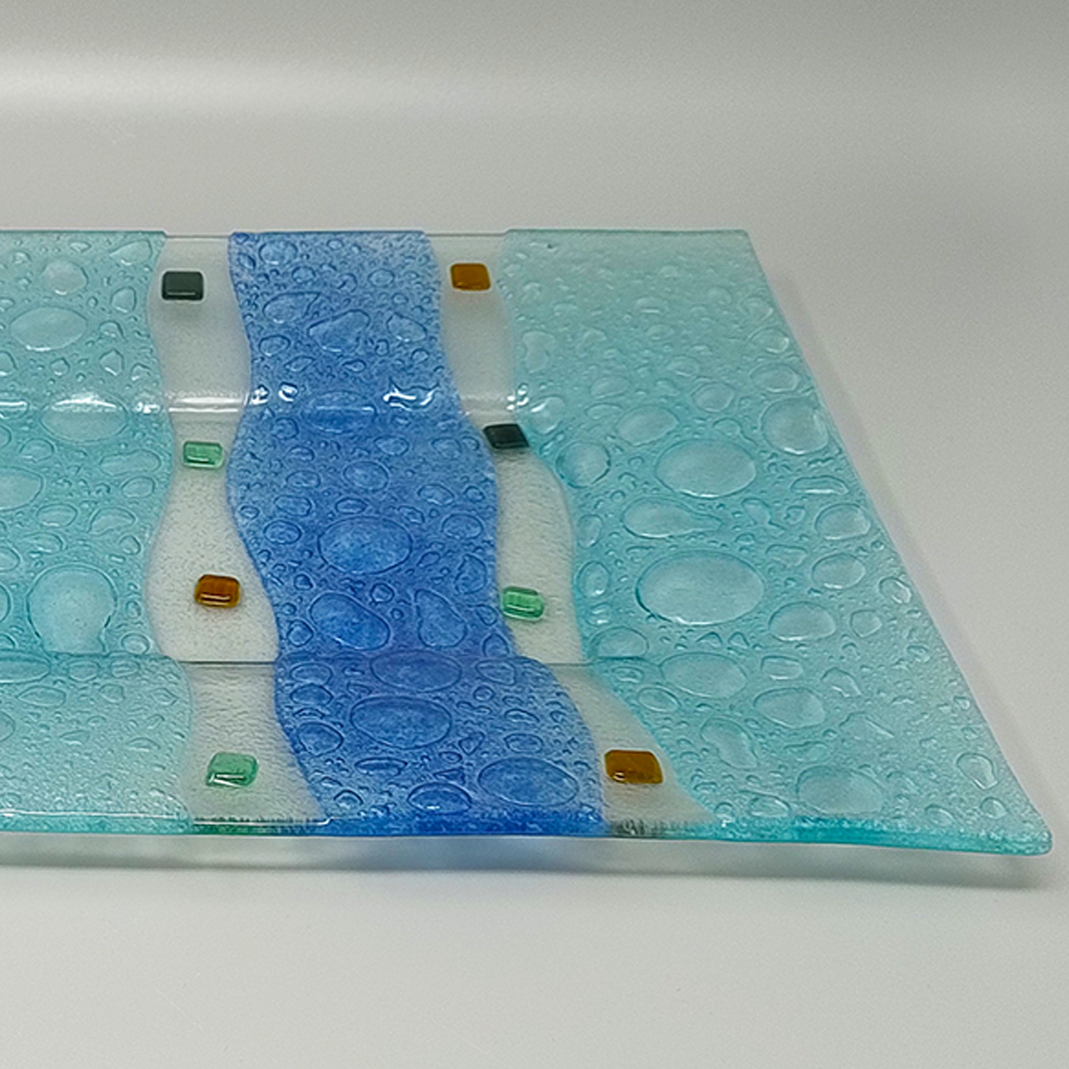1970s Astonishing Tray By Albatros in Murano Glass. Made in Italy