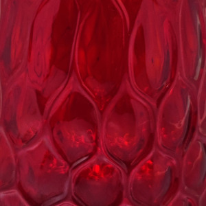 1960s Gorgeous Red Vase in Murano Glass By Ca dei Vetrai. Made in Italy