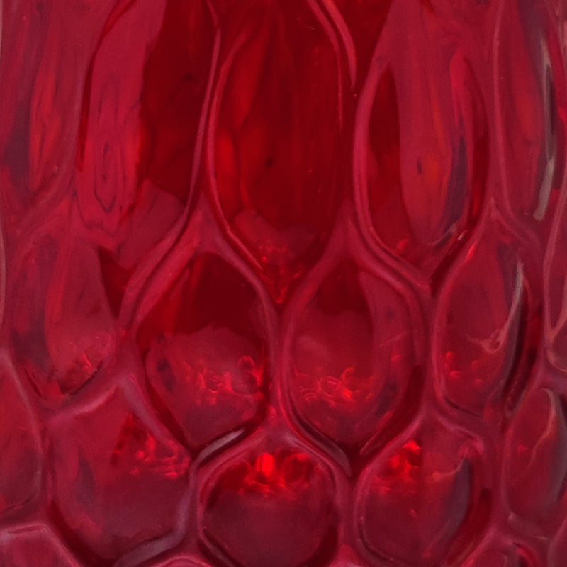 1960s Gorgeous Red Vase in Murano Glass By Ca dei Vetrai. Made in Italy