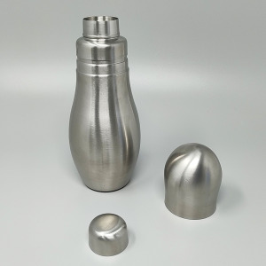 1970s Gorgeous "Bowling" Cocktail Shaker With Ice Bucket Tauma by Guzzini. Made in Italy