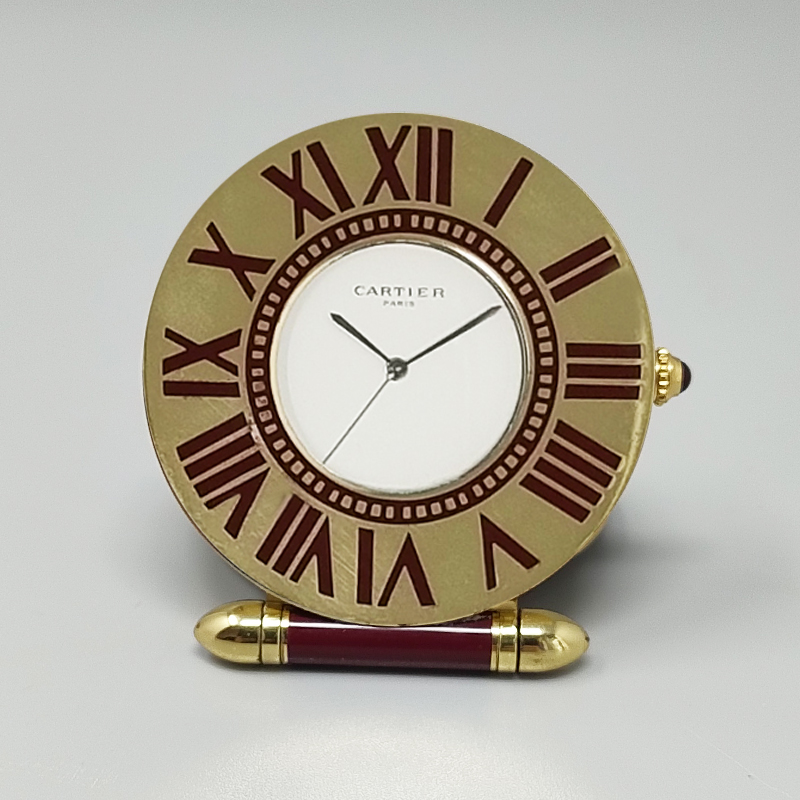 1990s Gorgeous Cartier Alarm Clock Pendulette. Made in France.