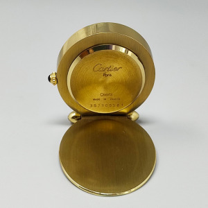 1990s Gorgeous Cartier Alarm Clock Pendulette. Made in France.